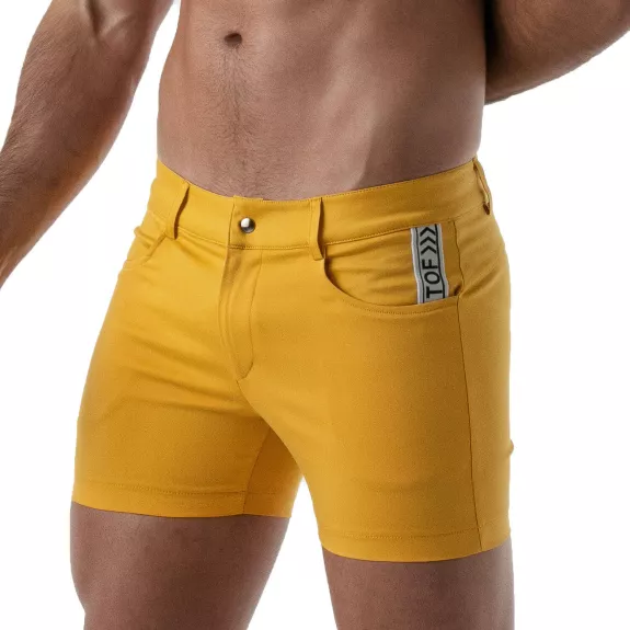 Short Sexy Mi-cuisse Jaune