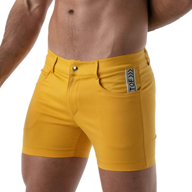Short Sexy Mi-cuisse Jaune