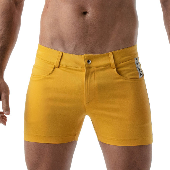 Mid-Thigh Sexy Shorts Yellow