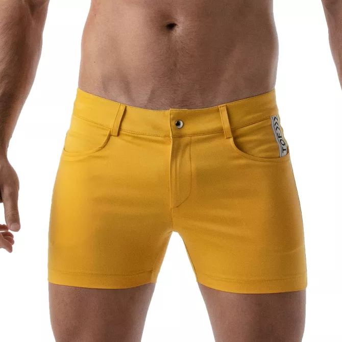 Short Sexy Mi-cuisse Jaune