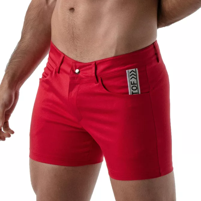 Mid-Thigh Sexy Shorts Red