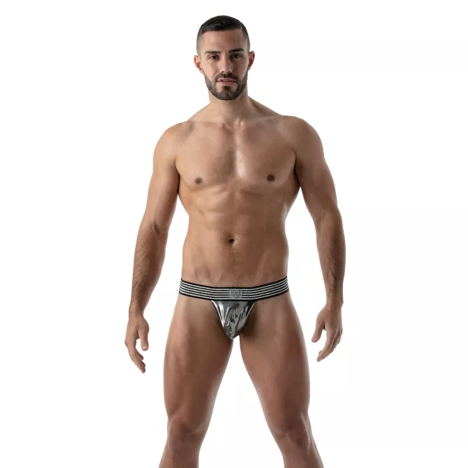 Metal Stringless Thong Silver
