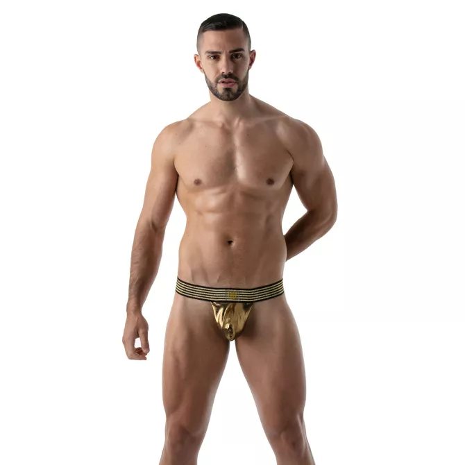 Metal Stringless Thong Golden