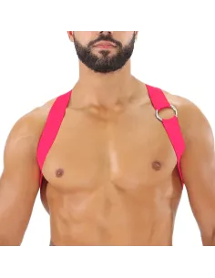 Harnais Elastique Party Boy Rose fluo