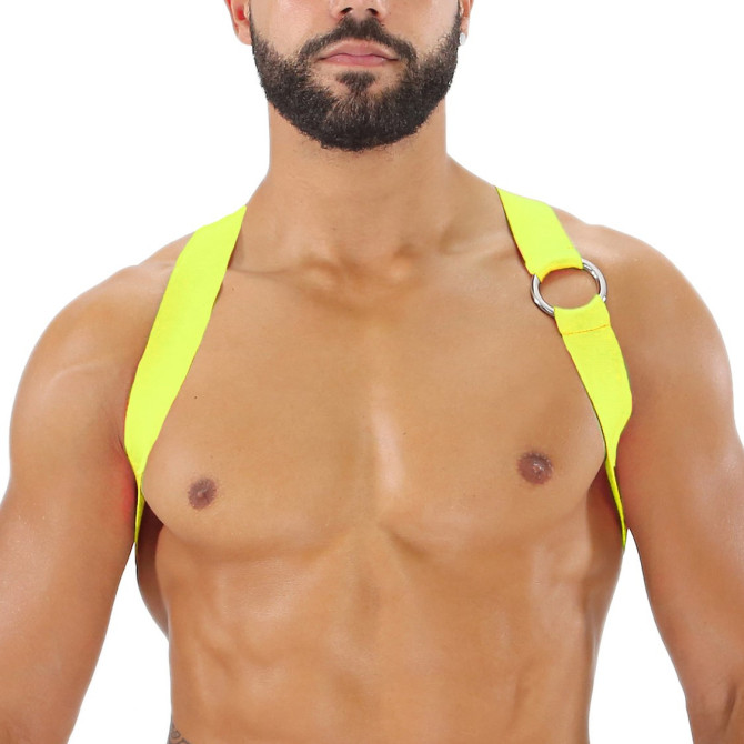 Harnais Elastique Party Boy Jaune fluo