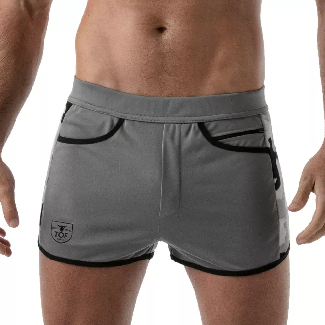 Camo Gym Sexy Shorts Grey