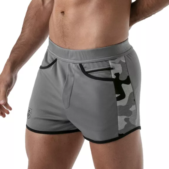 Camo Gym Sexy Shorts Grey
