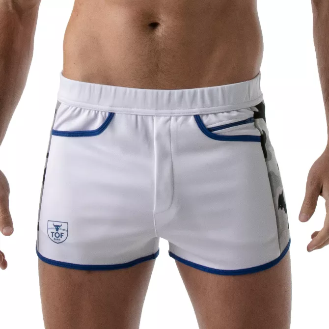 Camo Gym Sexy Short White