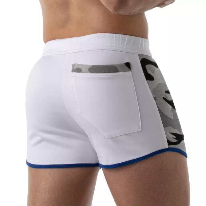 Short Sexy De Gym Camo Blanc