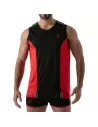 Debardeur protection totale noir/rouge