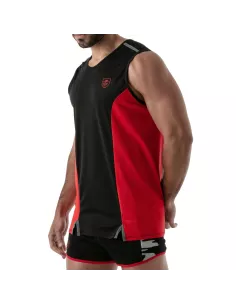 Debardeur protection totale noir/rouge