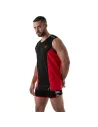 Debardeur protection totale noir/rouge