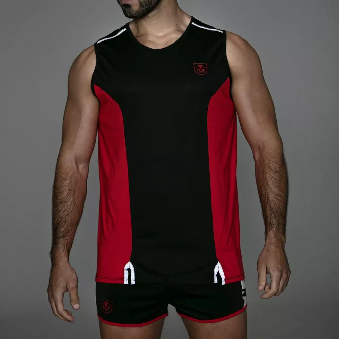 Total protection tank top black/red