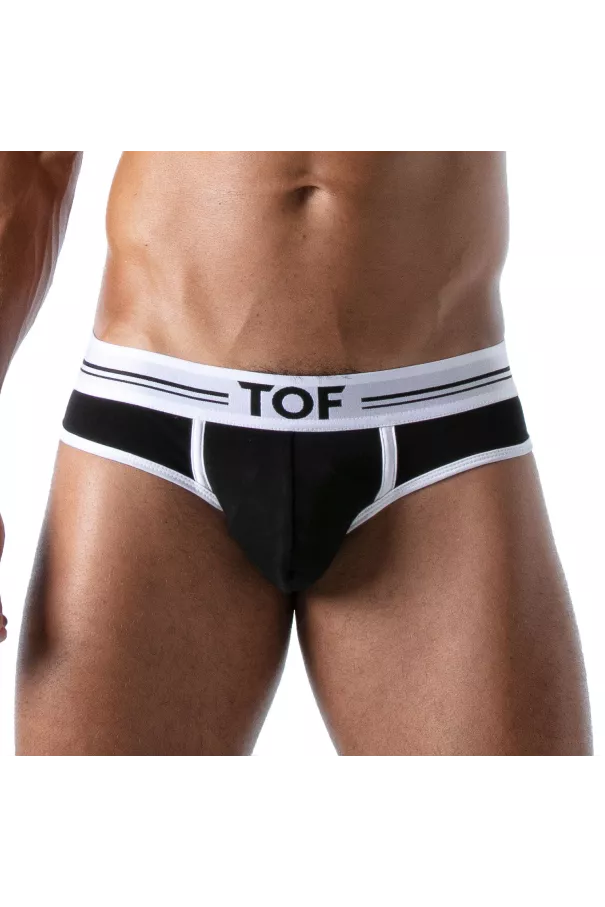 slip noir avec logo tof