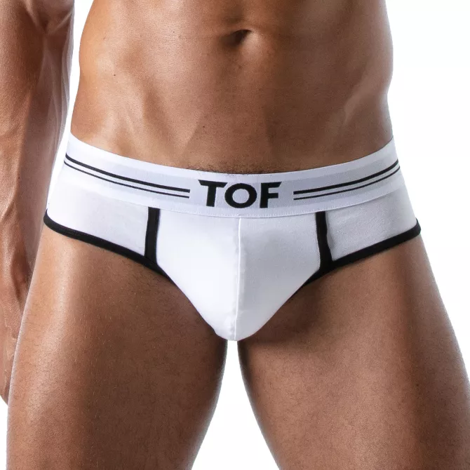 French Brief for Men White - High-Cut Style and Comfort by TOF Paris