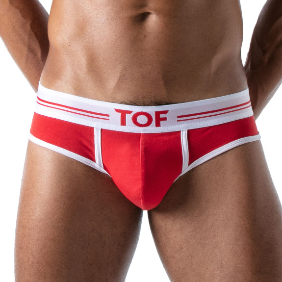 French Brief for Men Red - High-Cut Style and Comfort by TOF Paris