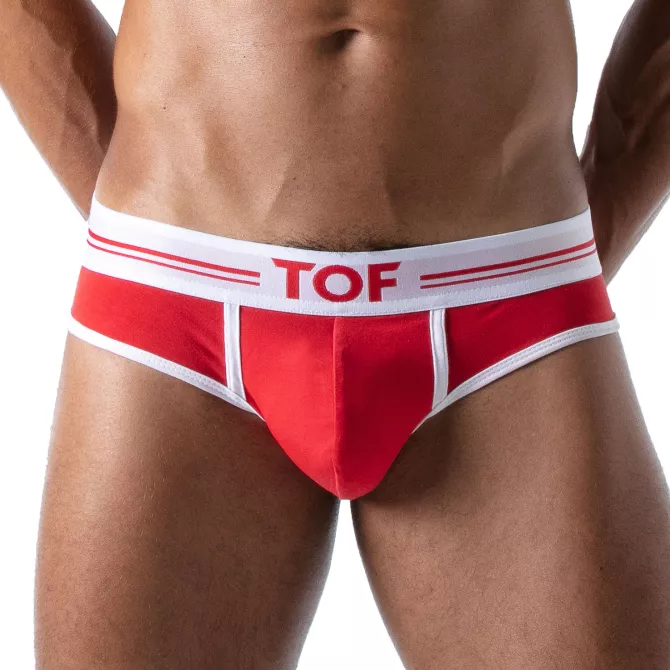 French Brief for Men Red - High-Cut Style and Comfort by TOF Paris