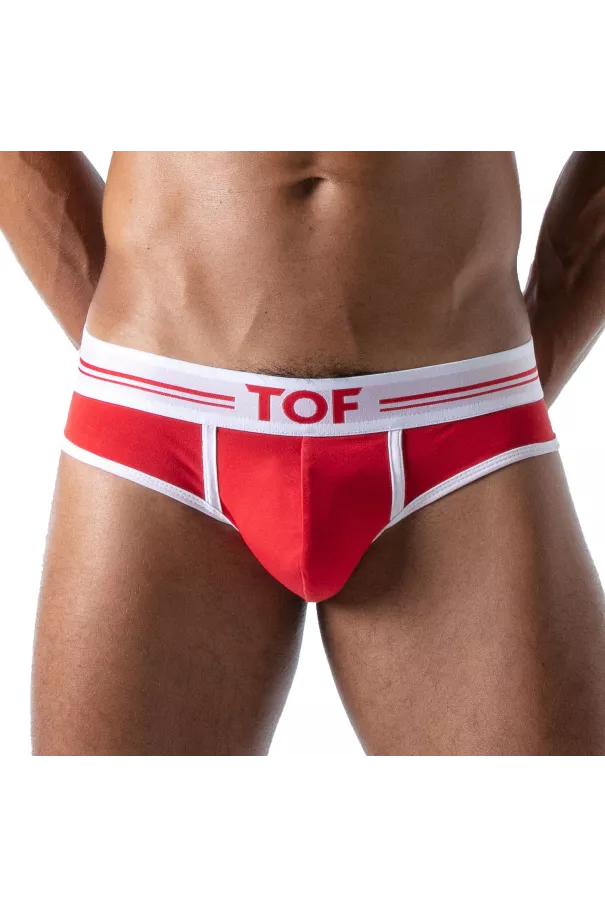 French Slip Homme Rouge - Style Échancré et Confort by TOF Paris