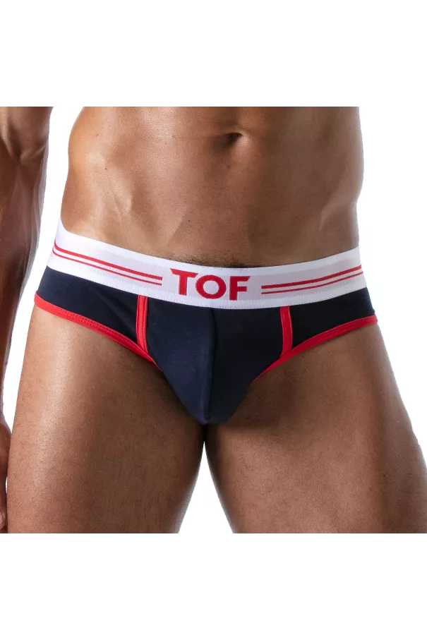 French Slip Homme Bleu Marine - Style Échancré et Confort by TOF Paris
