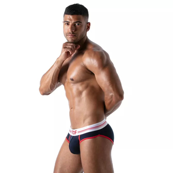 French Slip Homme Bleu Marine - Style Échancré et Confort by TOF Paris