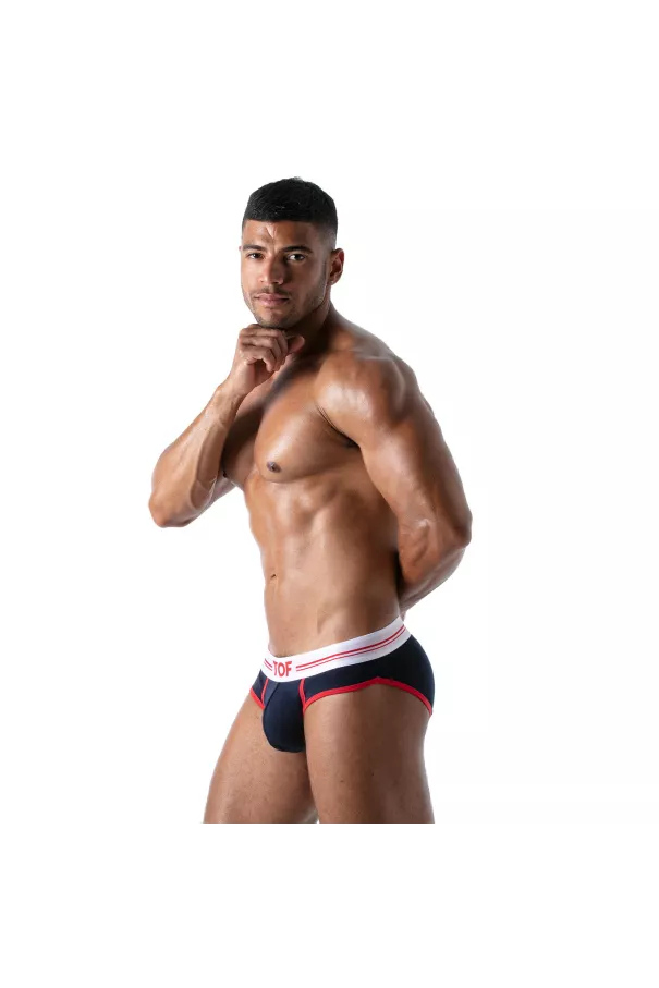 French Slip Homme Bleu Marine - Style Échancré et Confort by TOF Paris