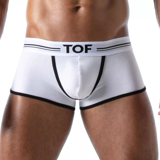 Boxer French White - Men's Cotton Trunks and Shorties | TOF Paris