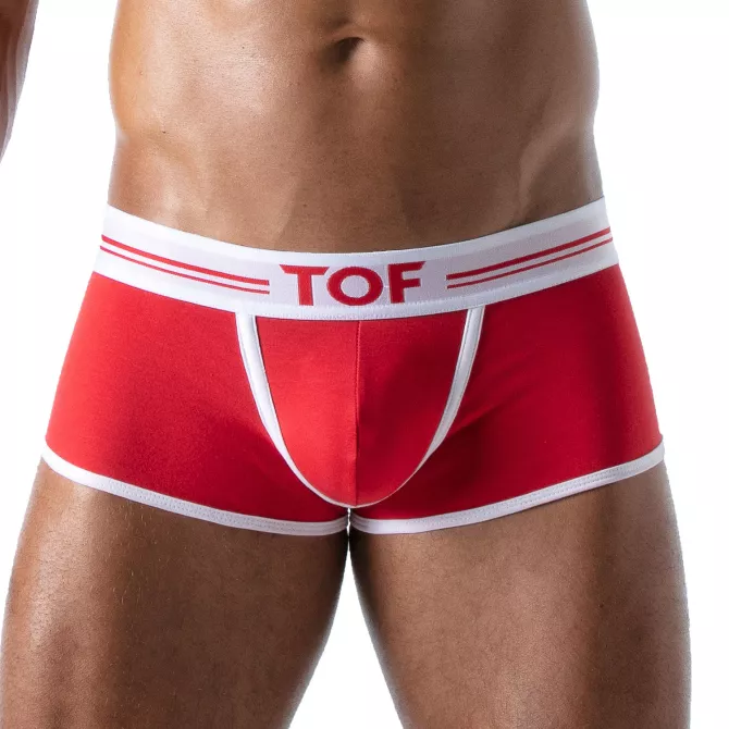 Boxer French Red - Men's Cotton Trunks and Shorties | TOF Paris