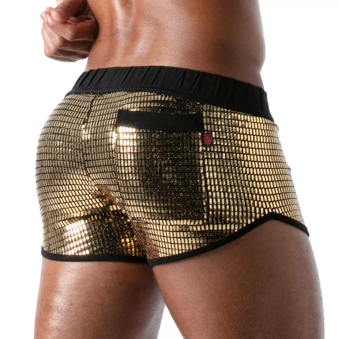 Star Sexy Mini-Shorts Gold