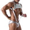 Men Harness- Silver Harness - Suspender - Bikini Silver