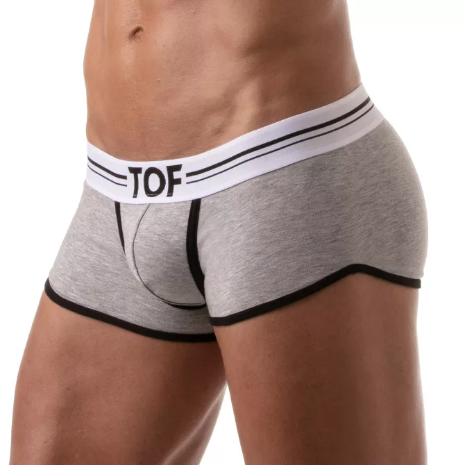 Boxer French Heather Grey - Men's Cotton Trunks and Shorties | TOF