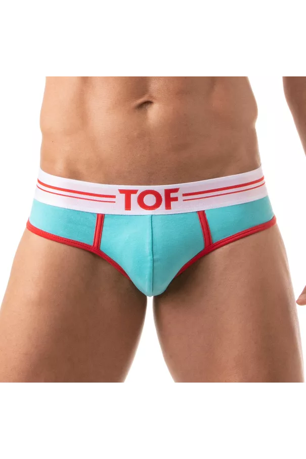 French Slip Homme Turquoise - Style Échancré et Confort by TOF Paris