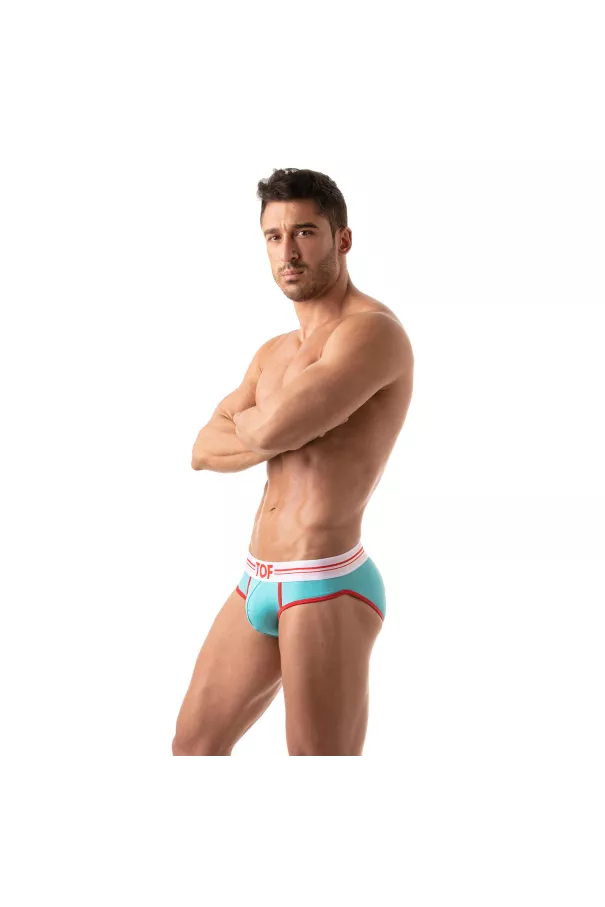 French Slip Homme Turquoise - Style Échancré et Confort by TOF Paris
