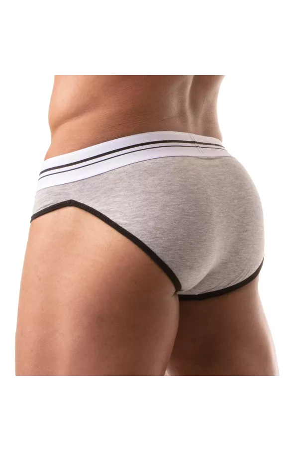 French Slip Homme Gris Chine - Style Échancré et Confort by TOF Paris