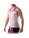 Floral Mesh Tank Top Pink