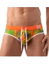 Slip de bain Floral Jaune