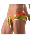 Floral Swim Brief Yellow