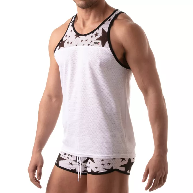 See through tank top | FLORAL | TOF Paris