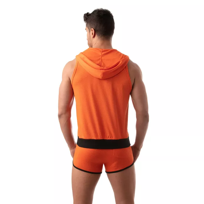 Veste à capuche sans manche - Orange