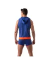 Mesh Sleeveless Hoodie - Royal Blue