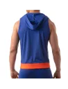 Mesh Sleeveless Hoodie - Royal Blue