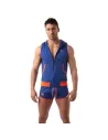 Mesh Sleeveless Hoodie - Royal Blue