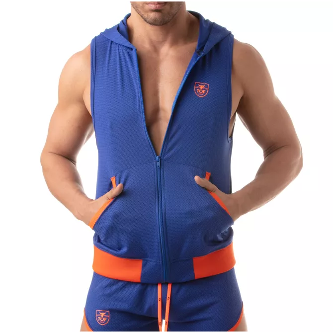 Veste à capuche sans manche - Bleu Royal