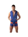 Mesh Sleeveless Hoodie - Royal Blue