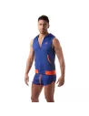 Mesh Sleeveless Hoodie - Royal Blue