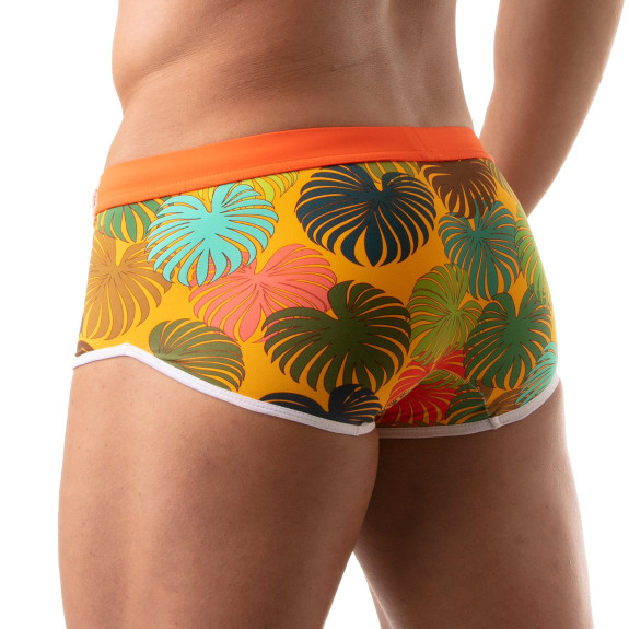 Floral Swim Trunk Yellow