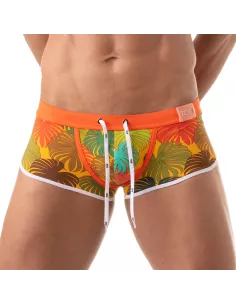Floral Swim Trunk Yellow