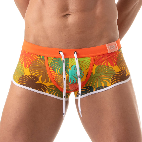 Shorty de bain Floral Jaune