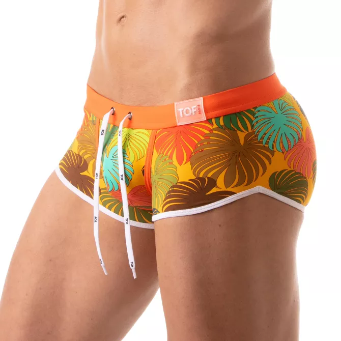 Shorty de bain Floral Jaune