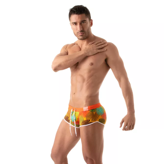 Shorty de bain Floral Jaune
