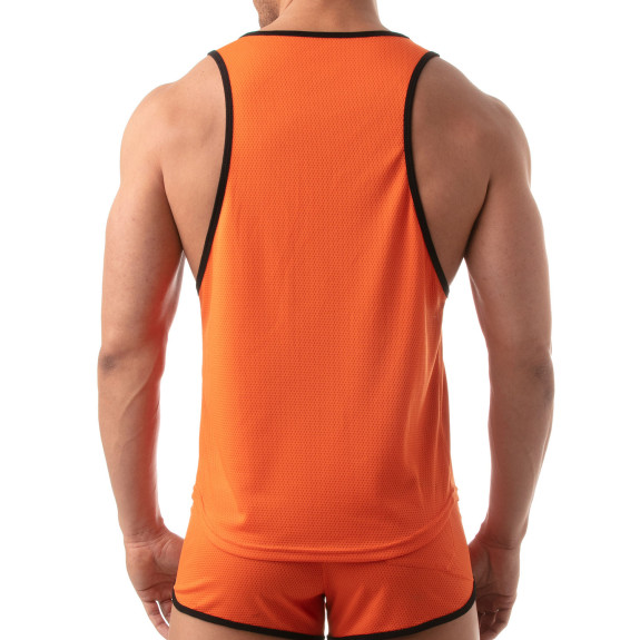 Mesh tank top - Orange